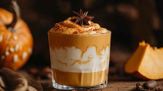 Pumpkin Mushroom Dalgona Coffee