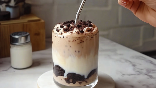 Oreo Milk With Chocolate Mushroom Cold Foam