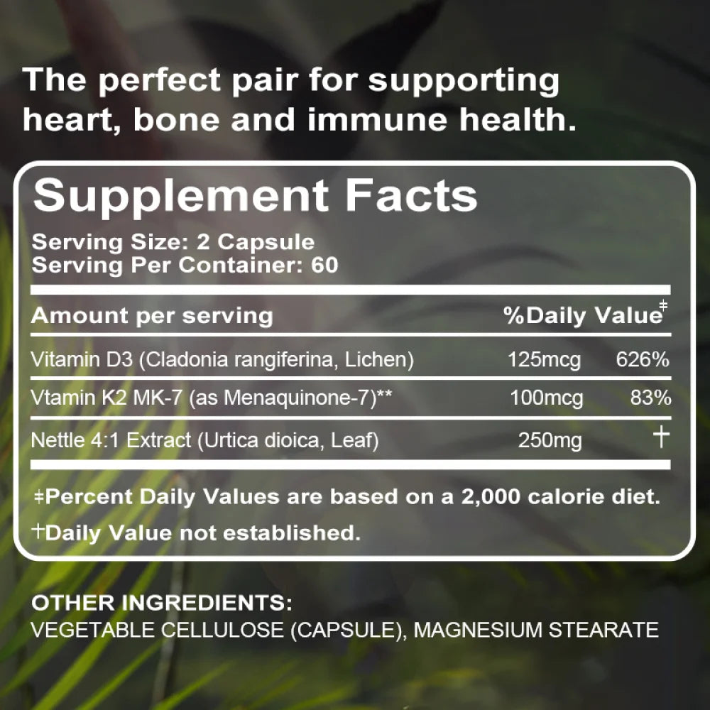 (2 Pack)Vitamin D3 + K2 Supplement - 5000 IU Vitamin D3 & 100 mcg Vitamin K2 MK-7, Dietary Supplement for Bone, Teeth, Muscle and Immune Health Support, 240 Softgels, Easy to Swallow